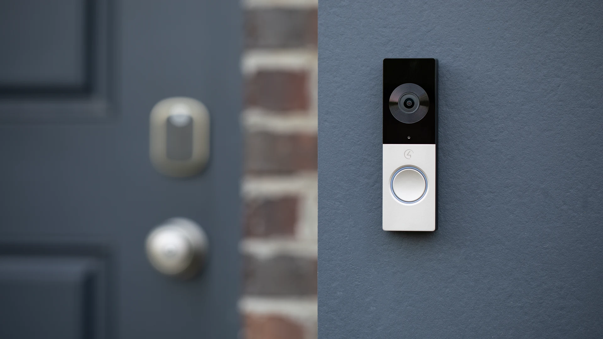Control4 Chime video doorbell installed beside a residential entry