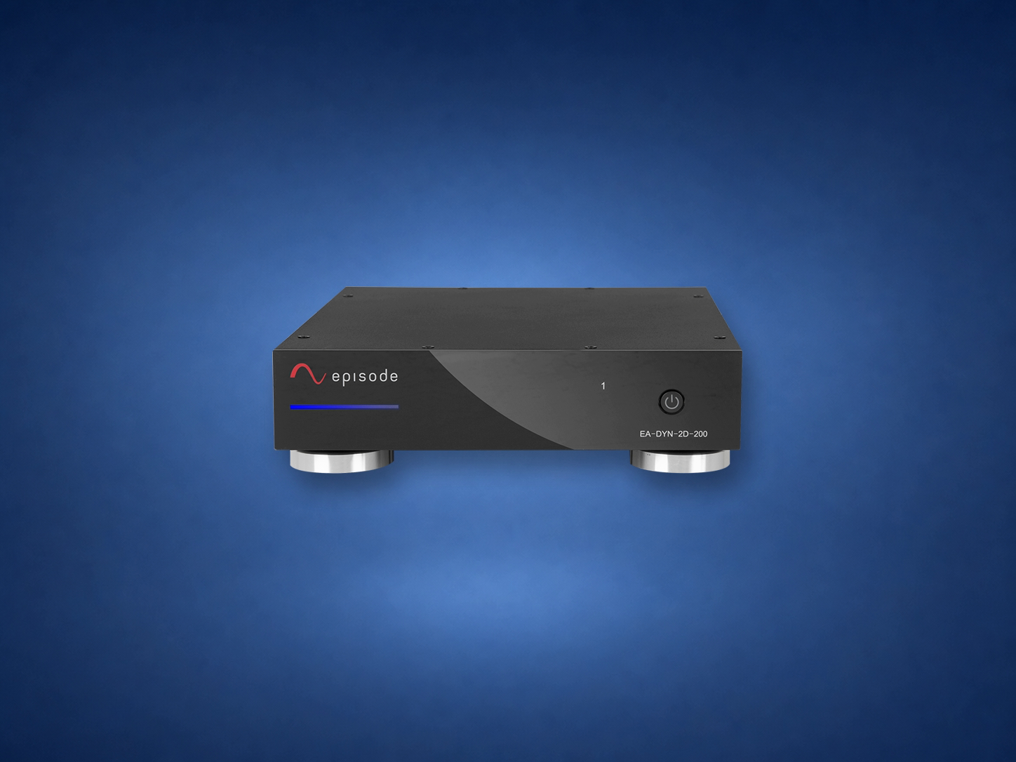 Episode EA-DYN-2D-200 amplifier on blue