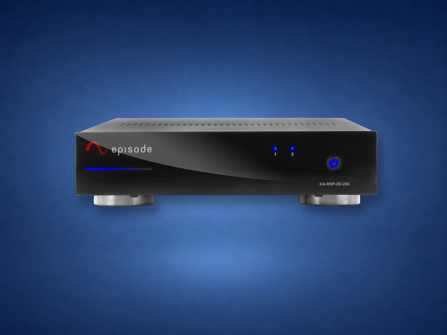 Episode EA-RSP-2D-200 DSP amplifier on blue