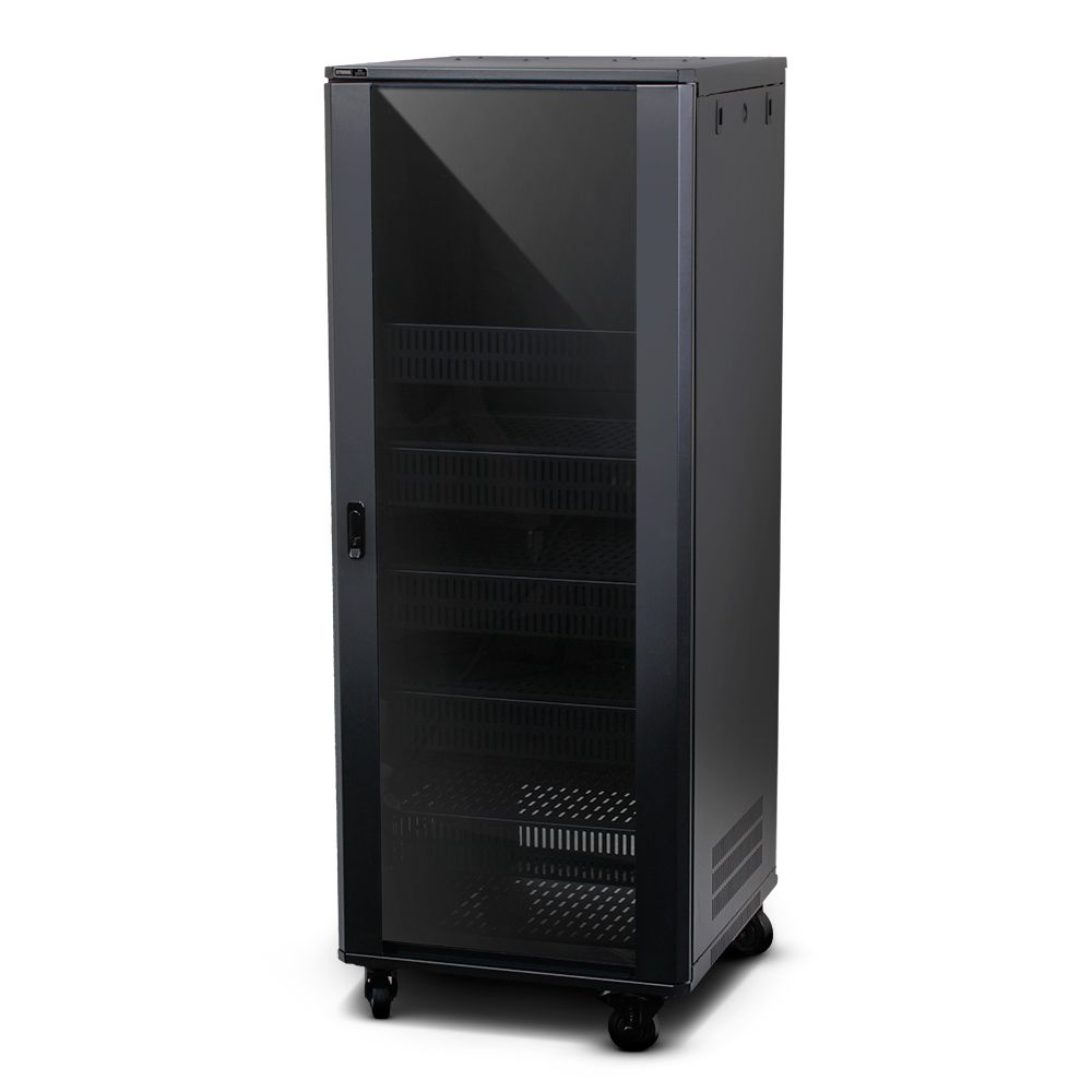 Strong SR-FS 27U equipment rack on a clean studio background