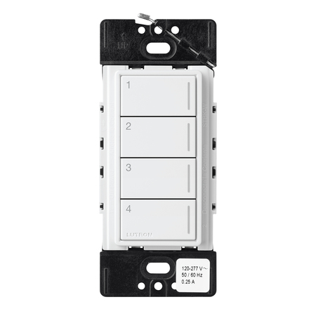 White Lutron Sunnata four-button keypad