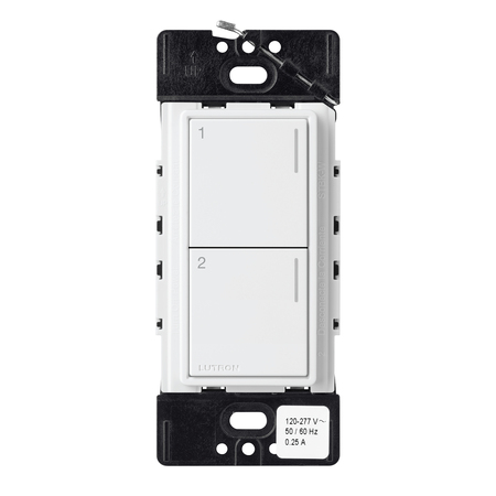White Lutron Sunnata two-button keypad