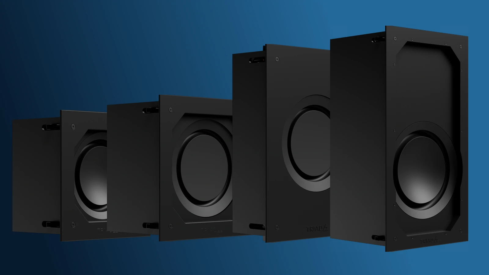 Triad 8-inch and 10-inch in-ceiling with 10-inch and 12-inch in-wall passive subwoofers