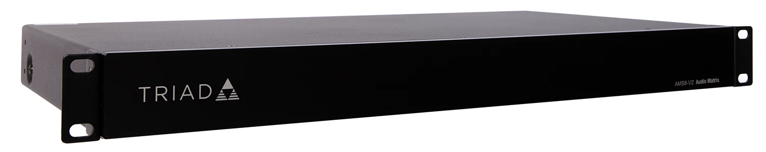 Triad AMS8-V2 eight-zone audio matrix three-quarter product view