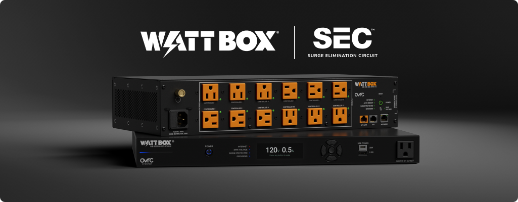 WattBox 900 Series SEC power conditioner and optional rack display