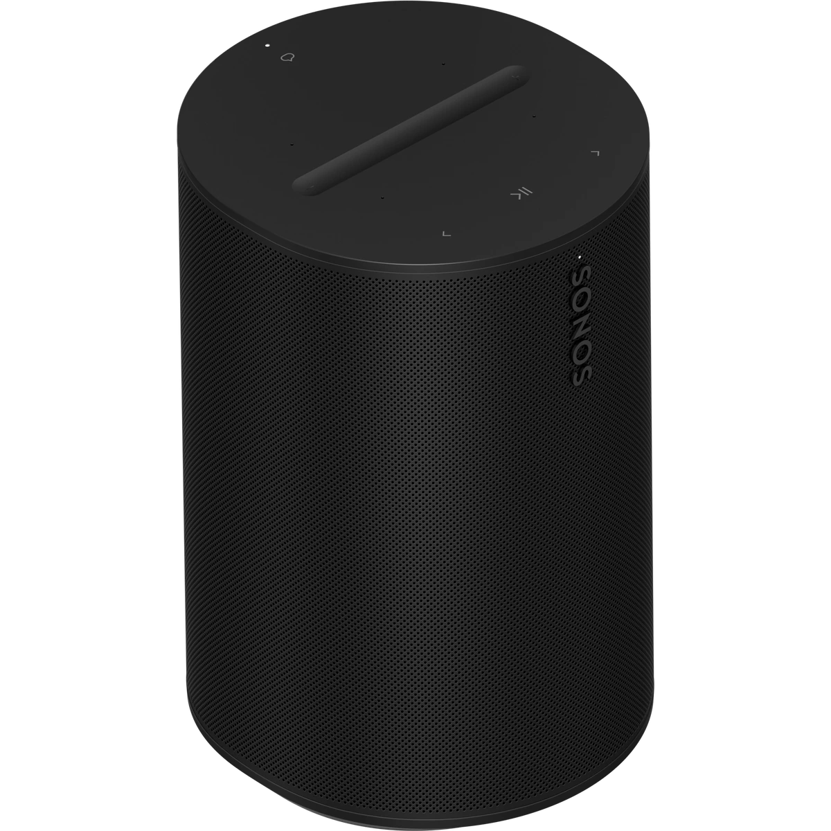 Complete black Sonos Era 100 self-powered speaker, including top controls