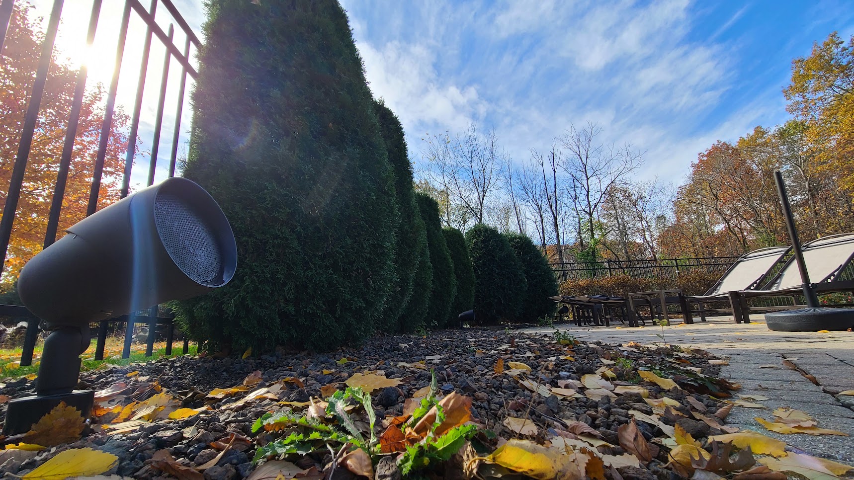 Outdoor Speaker in Garden
