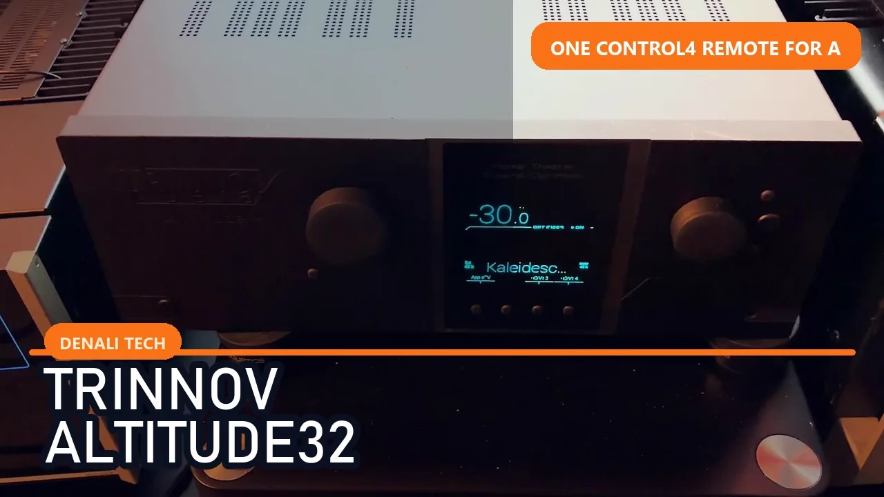 High-performance theater equipment controlled with Control4