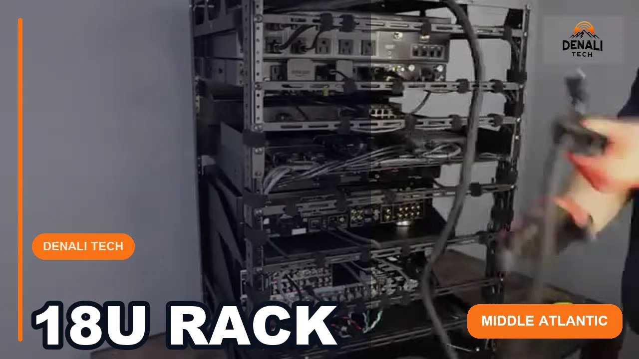 18U Middle Atlantic AV rack wired by Denali Tech