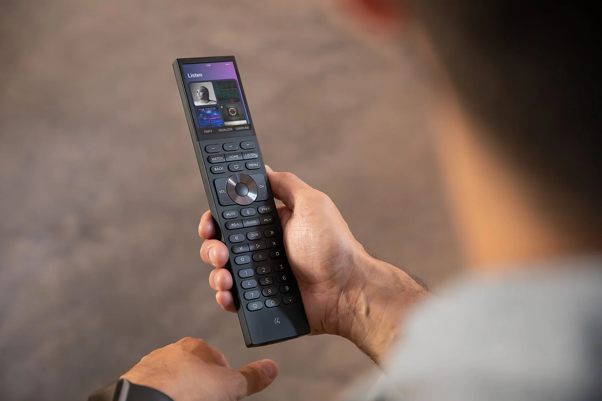 Control4 controller and room hardware in a completed smart home install