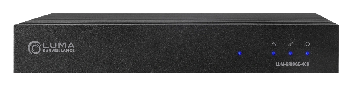 Complete LUM-BRIDGE-4CH device with model name and front status indicators